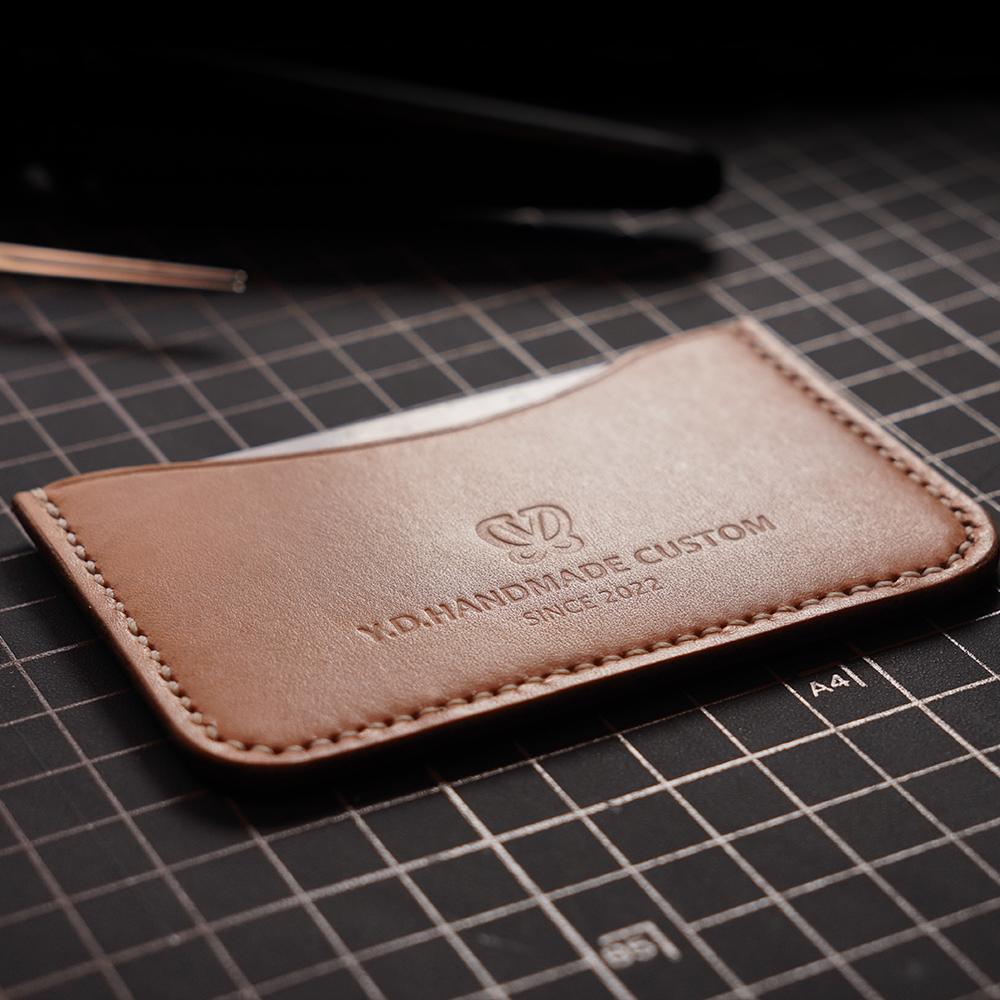 Handcrafted Italian Veg-Tanned Leather Slim Card Holder | Minimalist ID & Wallet