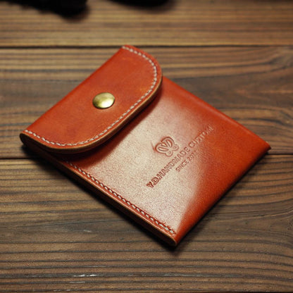Vintage Handcrafted Italian Leather Snap Wallet