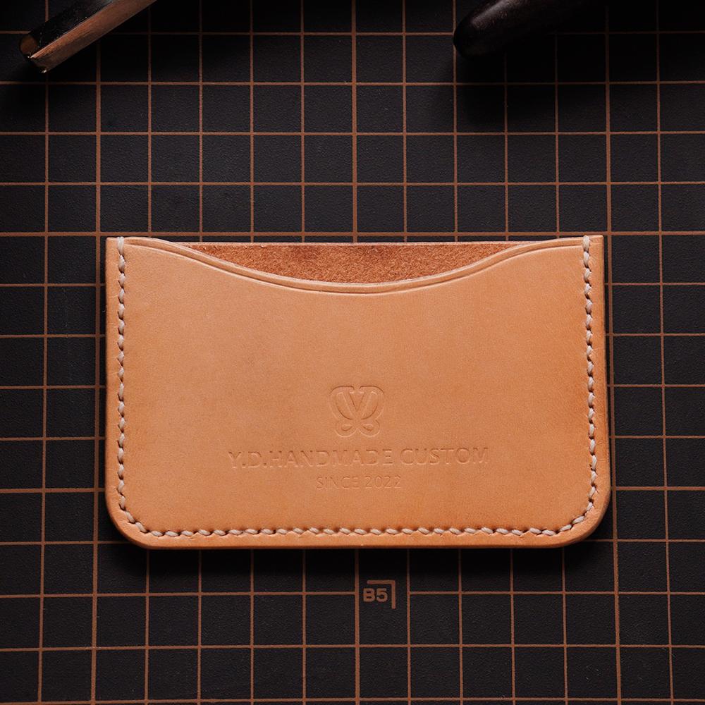 Handcrafted Italian Veg-Tanned Leather Slim Card Holder | Minimalist ID & Wallet