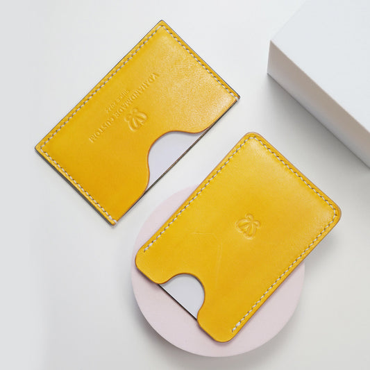Handcrafted Ultra-Slim Leather Card Sleeve |  Card Protector