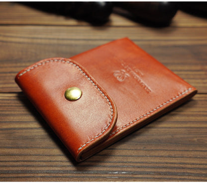 Vintage Handcrafted Italian Leather Snap Wallet
