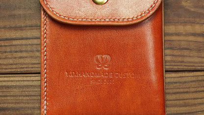 Vintage Handcrafted Italian Leather Snap Wallet