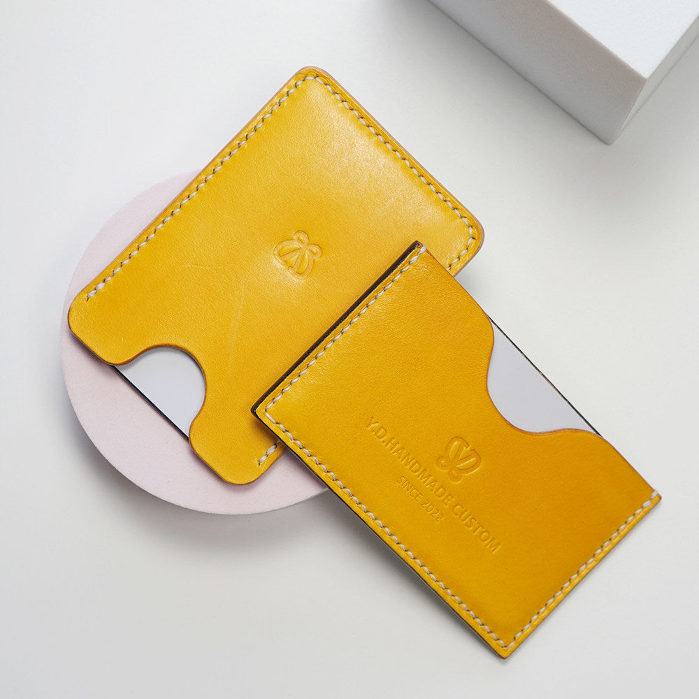 Handcrafted Ultra-Slim Leather Card Sleeve |  Card Protector