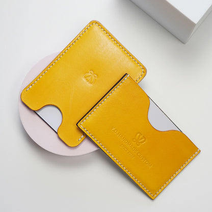 Handcrafted Ultra-Slim Leather Card Sleeve |  Card Protector