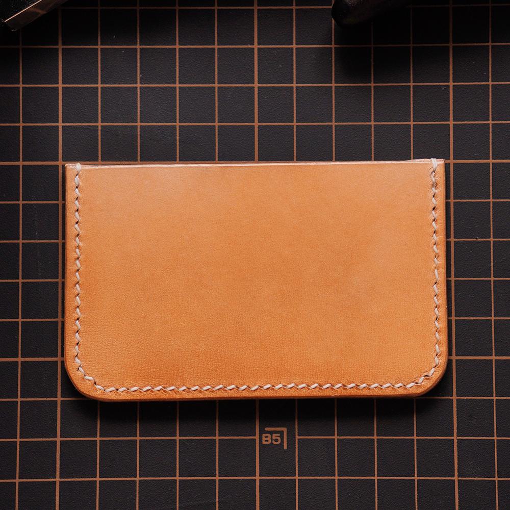 Handcrafted Italian Veg-Tanned Leather Slim Card Holder | Minimalist ID & Wallet