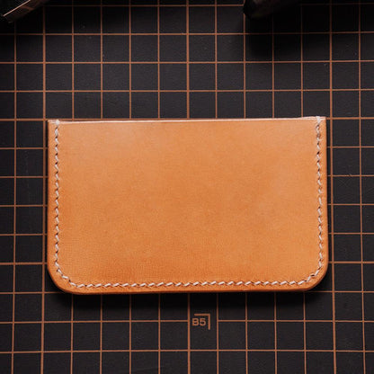 Handcrafted Italian Veg-Tanned Leather Slim Card Holder | Minimalist ID & Wallet
