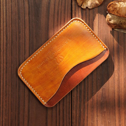 Handcrafted Italian Veg-Tanned Leather Card Holder |  Wallet