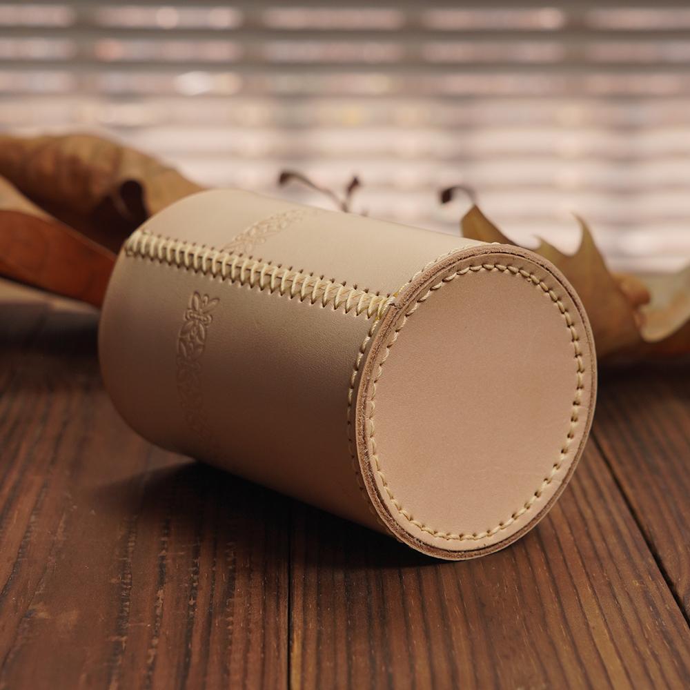 Handcrafted Italian Vegetable Tanned Leather Pen Holder
