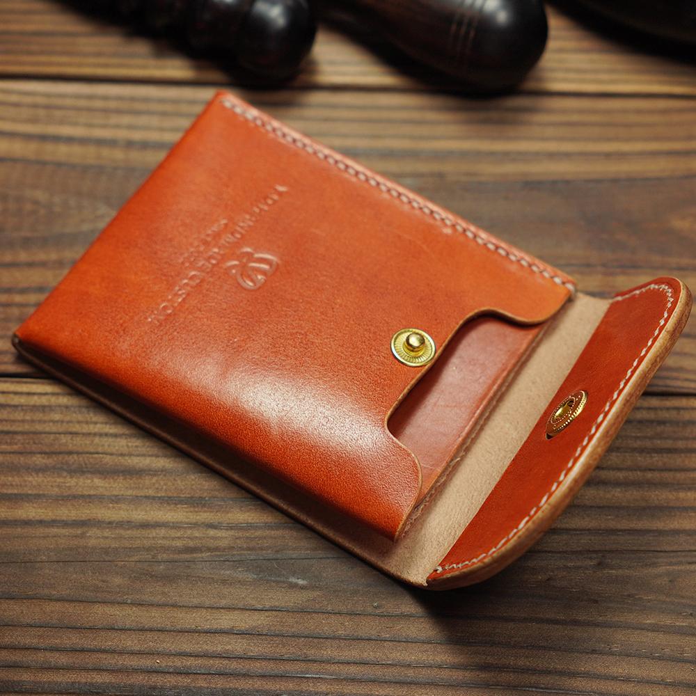 Vintage Handcrafted Italian Leather Snap Wallet