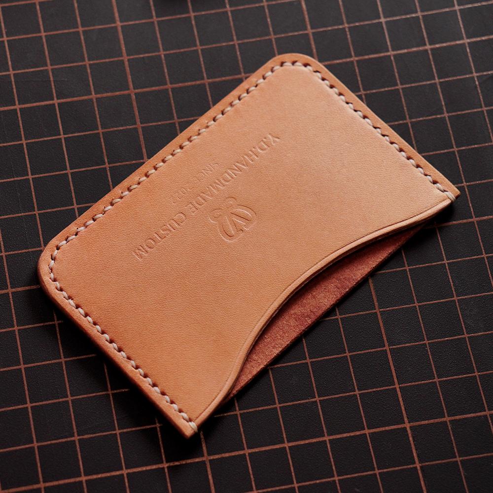 Handcrafted Italian Veg-Tanned Leather Slim Card Holder | Minimalist ID & Wallet