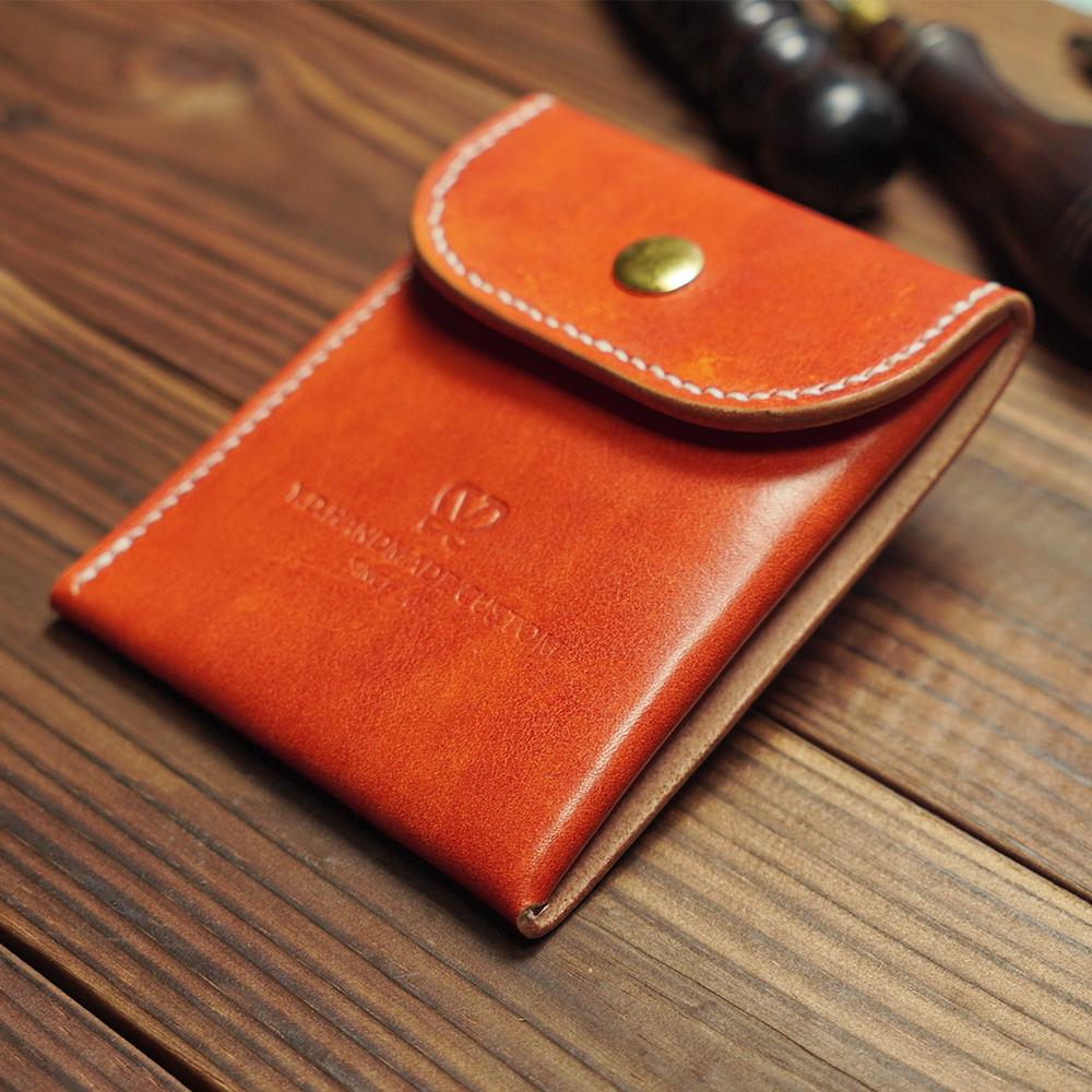 Vintage Handcrafted Italian Leather Snap Wallet