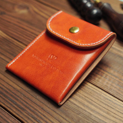 Vintage Handcrafted Italian Leather Snap Wallet